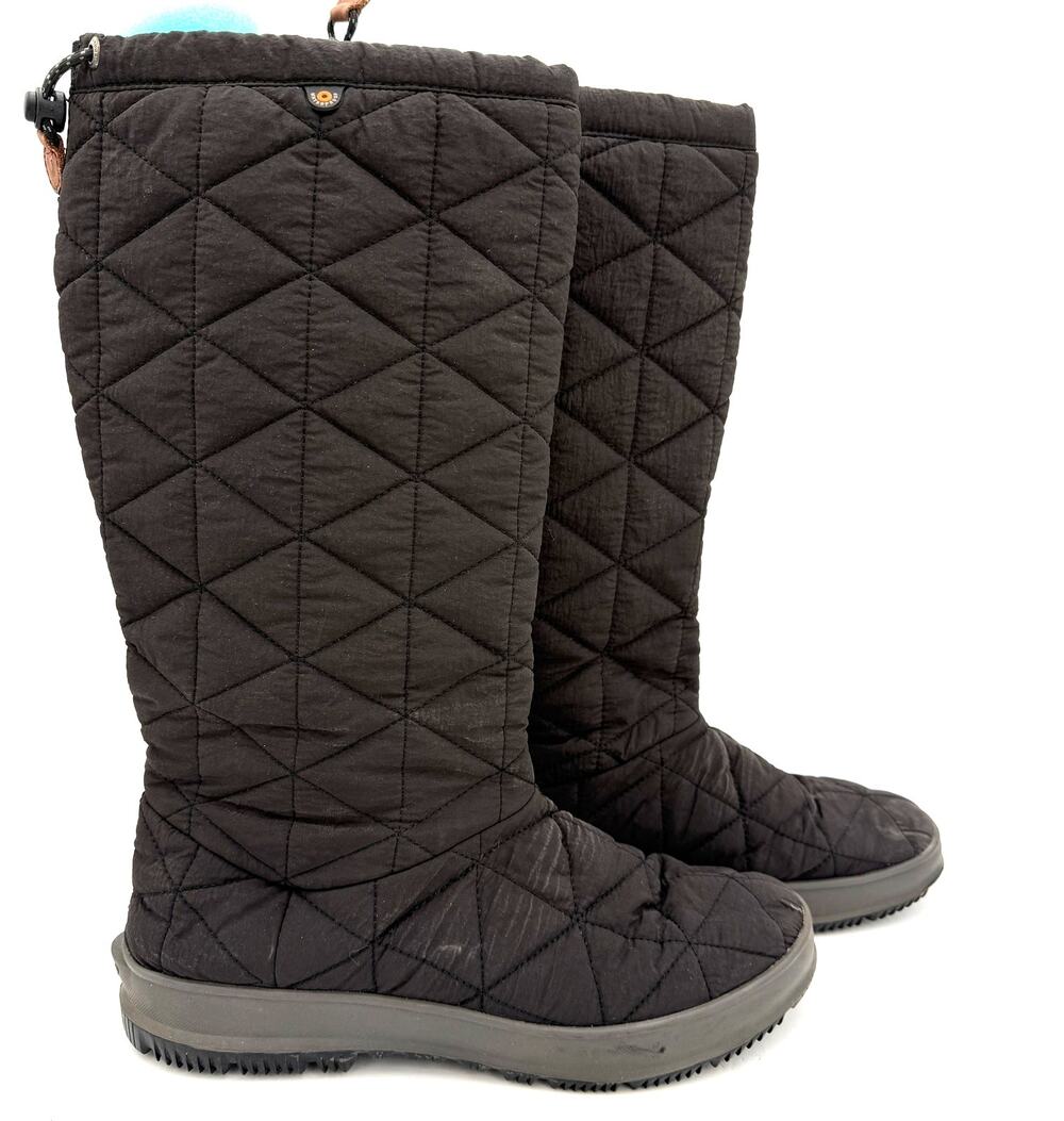 Bogs Women's Black Quilted Snowday Tall Boots Size 11